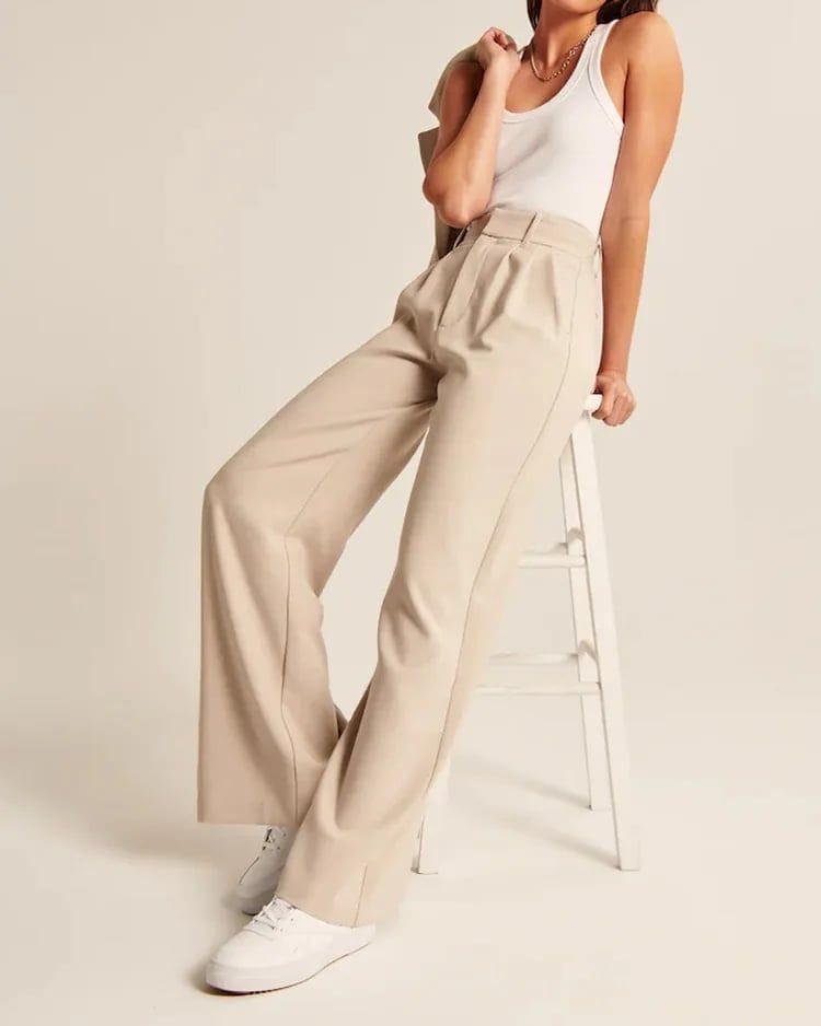 Cyrielle™ - Pantalon Long, Ample & Classe