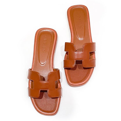 SerenityStep™ - Sandales Plates en Cuir